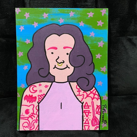 💖 Original Tattooed Lady Canvas Paintings - Picture 8 of 12